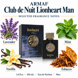 Club De Nuit Lion Heart by Armaf 3.4 Oz Eau De Parfum for Men