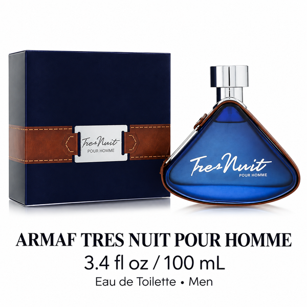Tres Nuit Pour Homme by Armaf 3.4 Oz Eau De Toilette Spray for Men