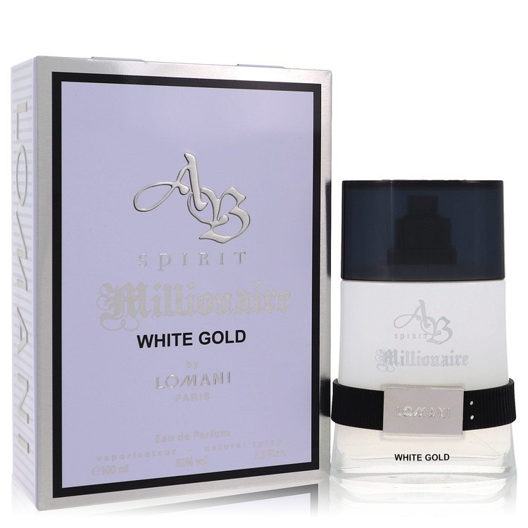 Ab Spirit Millionaire White Gold by Lomani 3.3 Oz Eau De Parfum Spray for Men