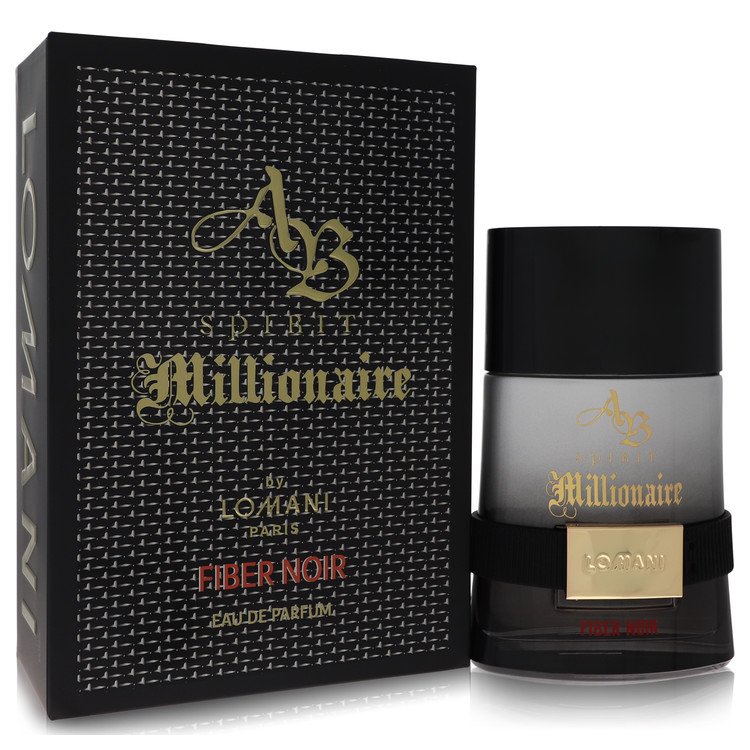 Ab Spirit Millionaire Fiber Noir by Lomani 3.3 Oz Eau De Parfum Spray for Men