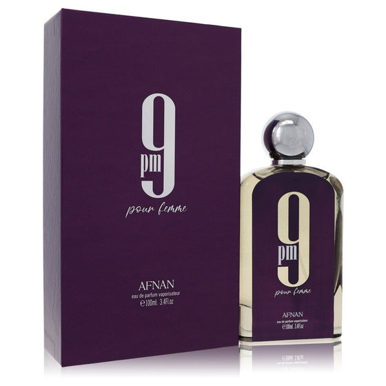 9 Pm Pour Femme Purple by Afnan 3.4 Oz Eau De Parfum Spray for Women