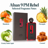 Afnan 9 PM Rebel 3.4 oz 100 mL Eau de Parfum Spray Unisex