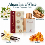 Inara White by Afnan 3.4 Oz Eau De Parfum Spray for Unisex