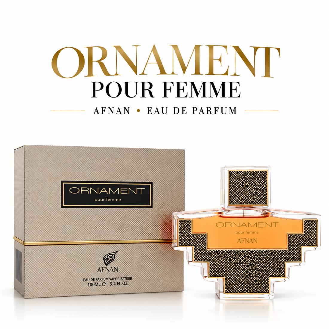 Ornament Pour Femme by Afnan 3.4 Oz Eau De Parfum Spray for Women