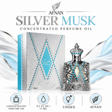 Afnan Silver Musk by Afnan 15 Ml Perfume Oil for Unisex