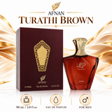 Turathi Brown by Afnan 3 Oz Eau De Parfum for Men