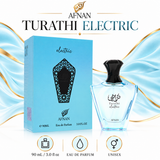 Turathi Electric by Afnan 3 Oz Eau De Parfum Spray In Box for Men