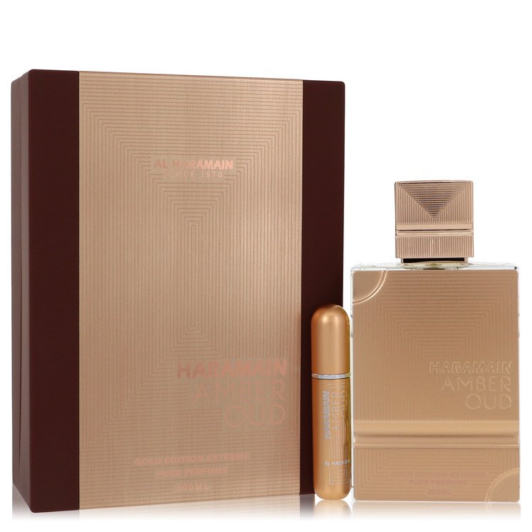 Al Haramain Amber Oud Gold Edition Extreme by Al Haramain 6.7 Oz Gift Set 6.7 Pure Perfume Spray + 0.34 Oz Refillable Spray for Women