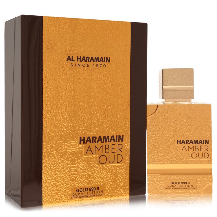 Al Haramain Amber Oud Gold 999.9 Dubai Edition by Al Haramain 3.3 Oz Extrait De Parfum Spray for Men