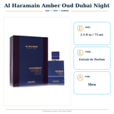 Al Haramain Amber Oud Night Dubai Extrait EDP Spray 2.5 Oz Cologne by Al Haramain for Men