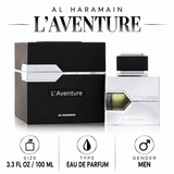 L'aventure by Al Haramain 3.33 Oz Eau De Parfum Spray In Box for Men