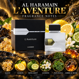 L'aventure by Al Haramain 3.33 Oz Eau De Parfum Spray In Box for Men