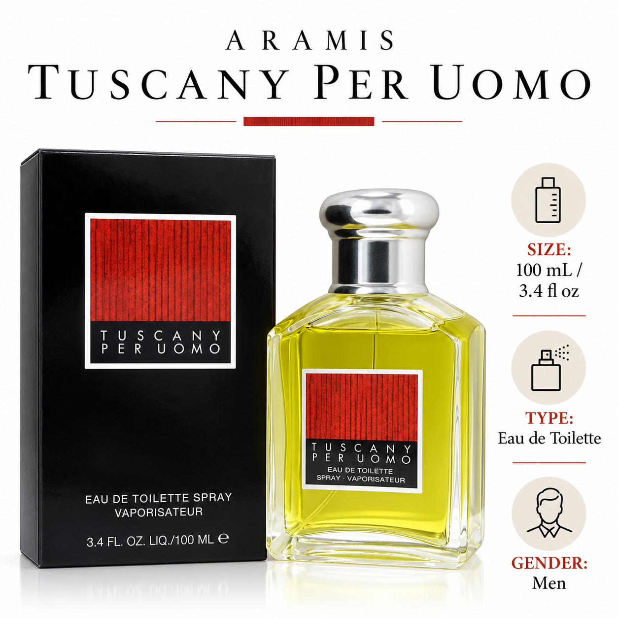 Tuscany Per Uomo by Aramis 3.4 Oz Eau De Toilette Spray for Men