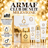 Club De Nuit Milestone by Armaf Gift Set 4 Pcs for Unisex