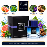 Niche Sapphire by Armaf 3.0 Oz Eau De Parfum Spray for Men