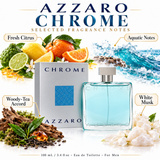 Chrome Azzaro by Azzaro 3.38 Oz Eau De Toilette Spray for Men