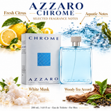 Chrome by Azzaro 6.8 Oz Eau De Toilette Spray for Men
