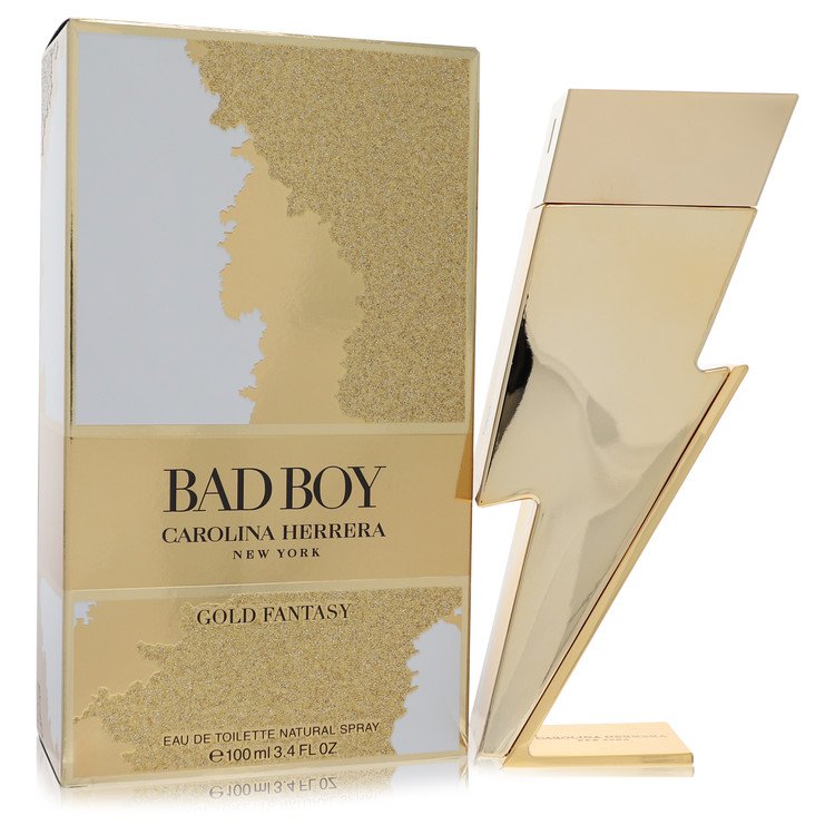 Bad Boy Gold Fantasy By Carolina Herrera Cologne 3.4 Oz Eau De Toilette Spray For Men - Box