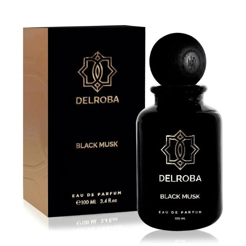 Black Musk by Delroba 3.4 Oz Eau De Parfum Spray for Men