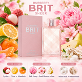 Burberry Brit Sheer by Burberry 3.3 Oz Eau De Toilette Spray In Box for Women