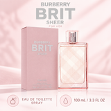 Burberry Brit Sheer by Burberry 3.3 Oz Eau De Toilette Spray In Box for Women
