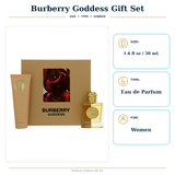 Burberry Goddess by Burberry 1.6 Oz Eau De Parfum Body Lotion Gift Set for Women