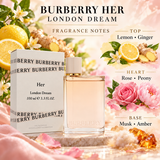 Her London Dream by Burberry 3.3 Oz Eau De Parfum for Women