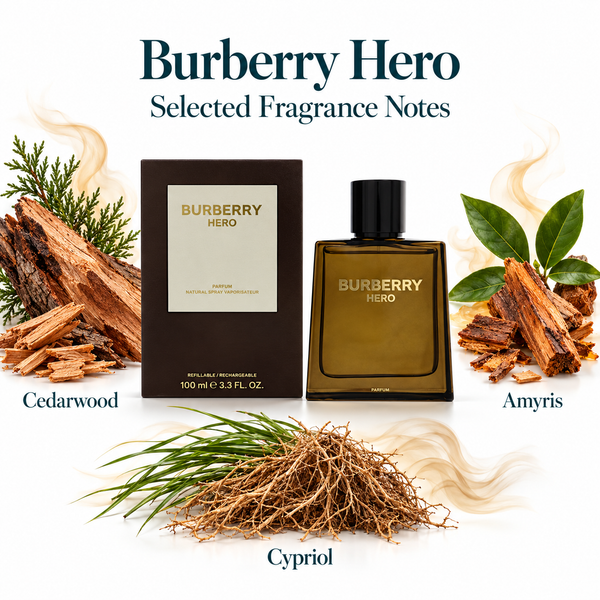 Burberry Hero by Burberry 3.3 Oz Parfum Spray In Box for Men