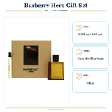 Burberry Hero by Burberry 3.3 Oz Eau De Parfum Spray Gift Set for Men