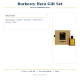 Burberry Hero by Burberry 3.3 Oz Eau De Parfum Spray Gift Set for Men