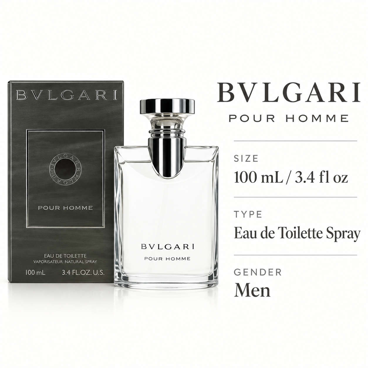 Bvlgari by Bvlgari 3.4 Oz Eau De Toilette Spray In Box for Men
