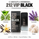 212 Vip Black by Carolina Herrera 6.8 Oz Eau De Parfum Spray for Men