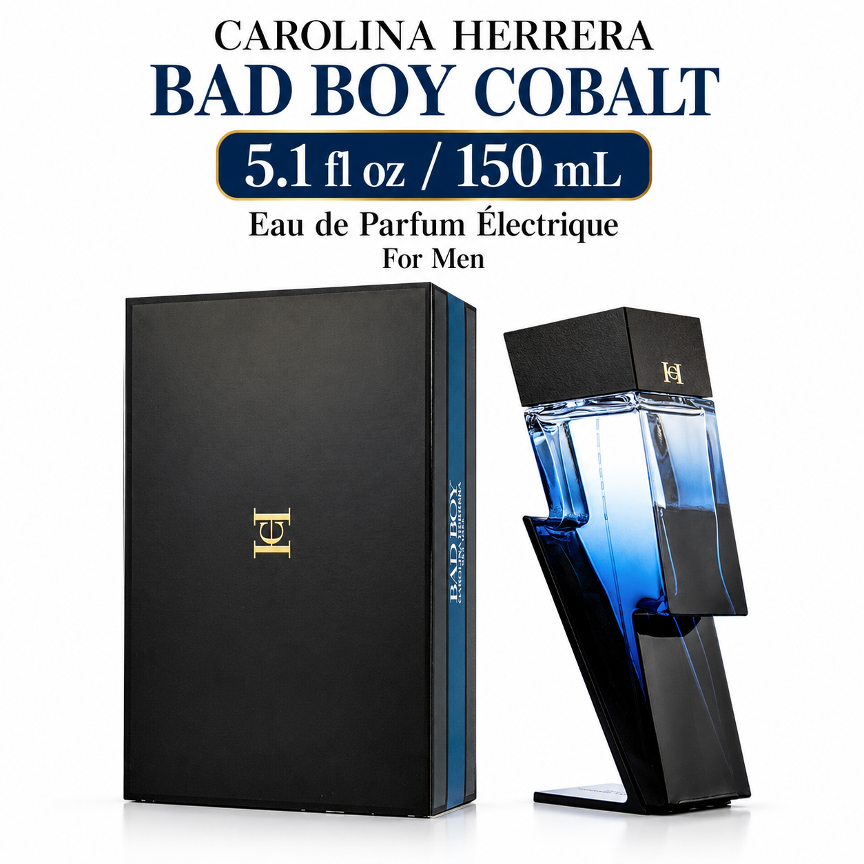 Bad Boy Cobalt by Carolina Herrera 5.1 Oz Eau De Parfum Spray In Box for Men