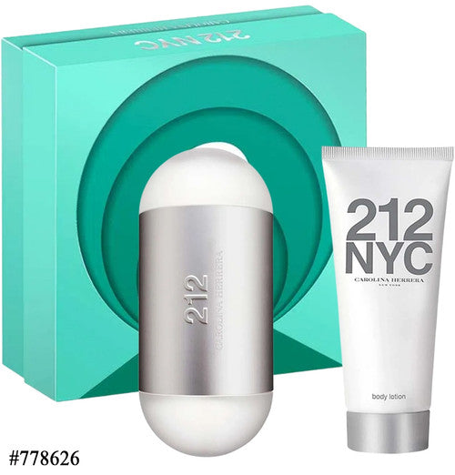 Perfume Carolina Herrera 212 Oz 2Pcset 3.4 Oz  EDT Spray / 3.4 Oz Bl for Women