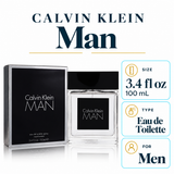 Man by Calvin Klein 3.4 Oz Eau De Toilette Spray for Men