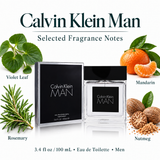 Man by Calvin Klein 3.4 Oz Eau De Toilette Spray for Men