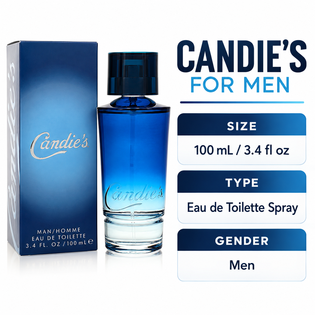 Man by Candies 3.4 Oz Eau De Toilette Spray for Men