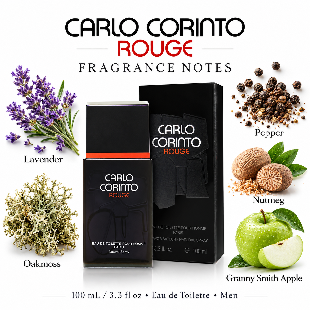 CARLO CORINTO ROUGE 100 mL / 3.3 fl oz Eau de Toilette Men — main image
