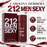 212 Sexy by Carolina Herrera 3.4 Oz Eau De Toilette Spray In Box for Men