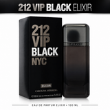 212 Vip Black Elixir by Carolina Herrera 3.4 Oz Eau De Parfum Spray In Box for Men