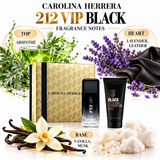 212 Vip Black by Carolina Herrera 2 Pcs Gift Set for Men