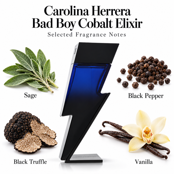 Bad Boy Cobalt Elixir by Carolina Herrera 3.4 Oz Eau De Parfum for Men