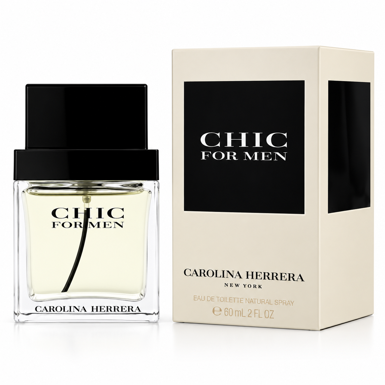 Carolina Herrera Chic 60 mL bottle and retail box