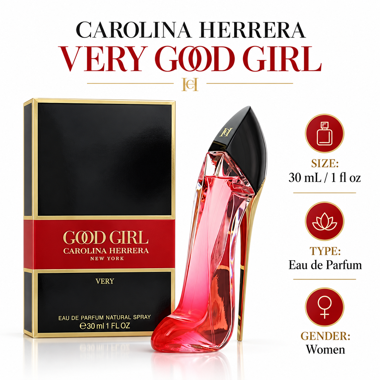 Very Good Girl by Carolina Herrera 1 Oz Eau De Parfum Spray for Women