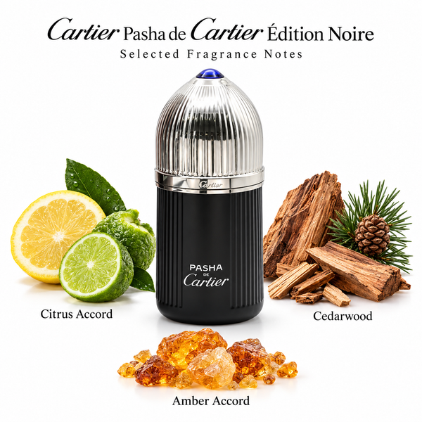 Pasha De Cartier Noire by Cartier 3.3 Oz Eau De Toilette for Men