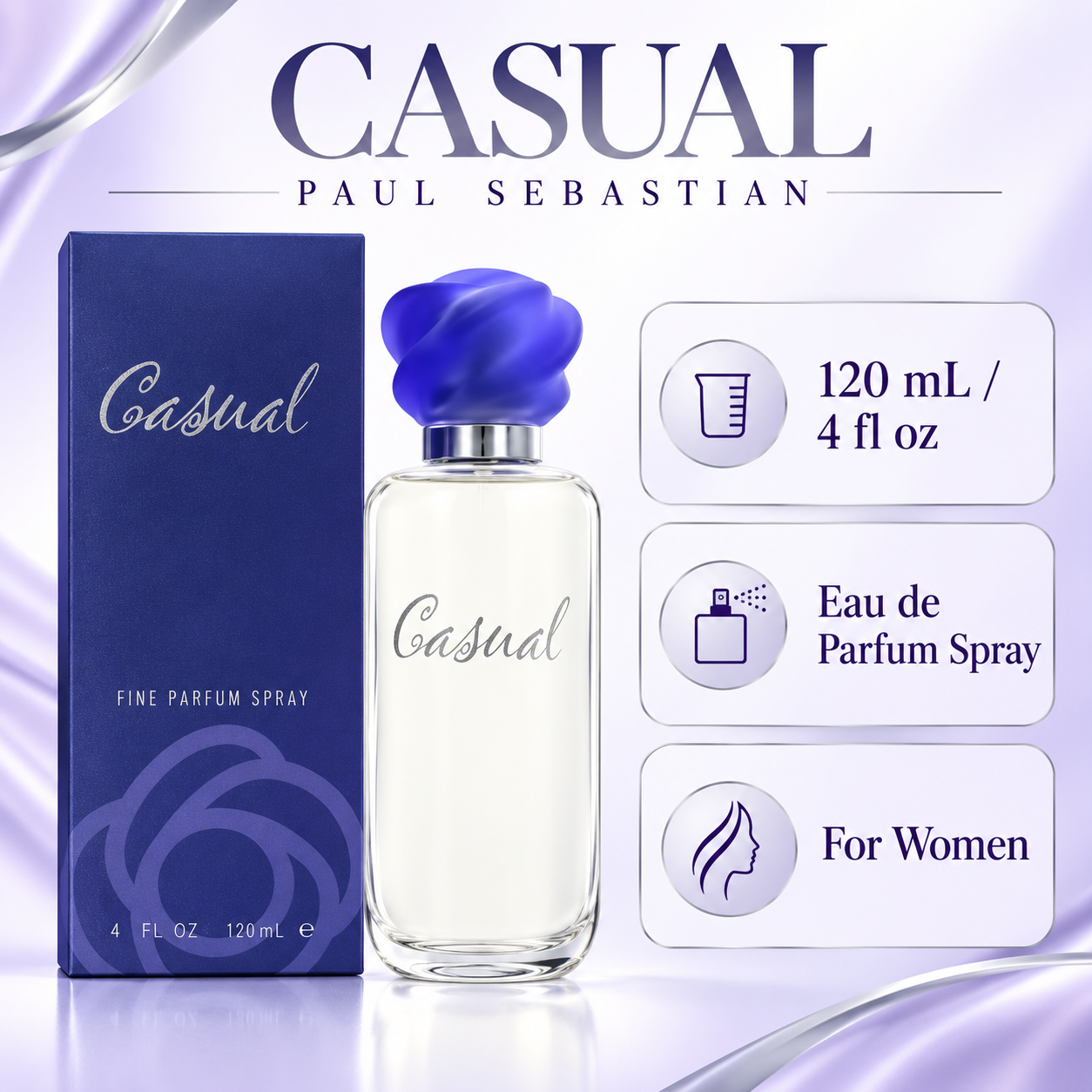 Casual by Paul Sebastain 4 Oz Fine Parfum Spray for Women