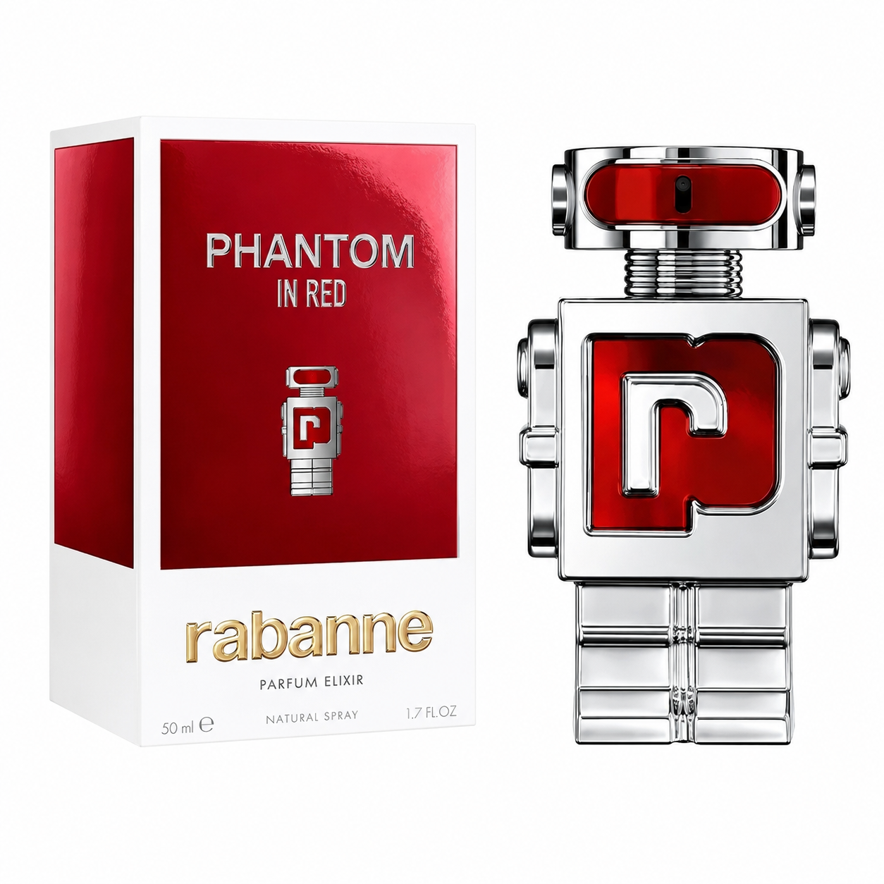 Phantom In Red Elixir by Paco Rabanne 1.7 Oz Parfum Spray for Men