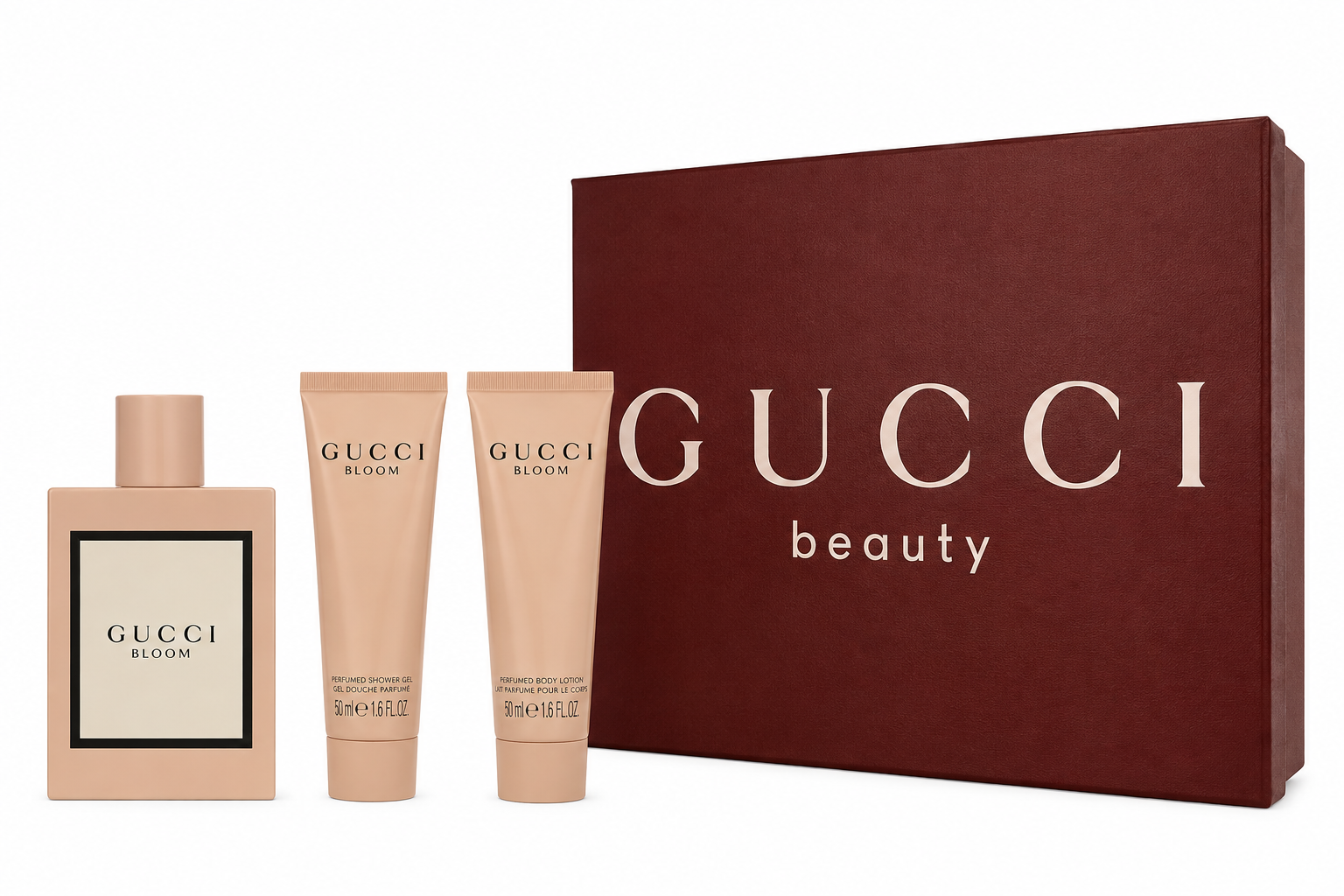 Gucci Bloom by Gucci Gift Set 3 Pcs (3.3 Eau De Parfum & 1.7 oz Body Lotion & 1.7 oz Shower Gel) for Women