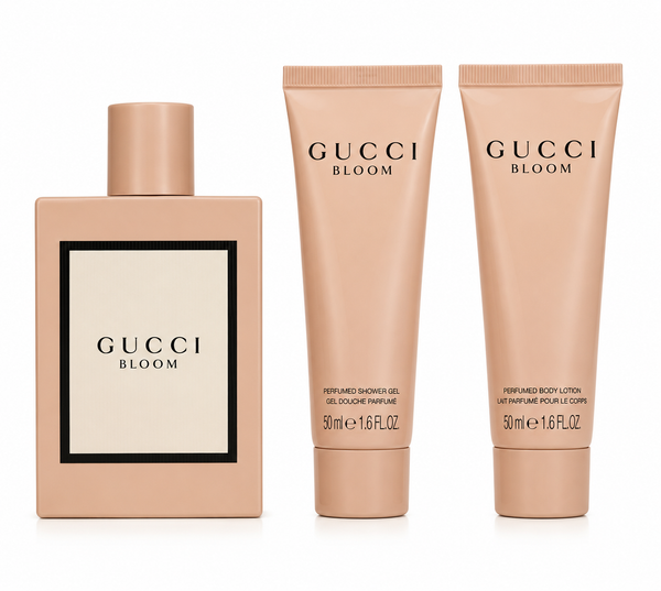 Gucci Bloom by Gucci Gift Set 3 Pcs (3.3 Eau De Parfum & 1.7 oz Body Lotion & 1.7 oz Shower Gel) for Women
