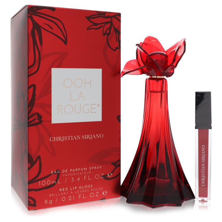 Christian Siriano Ooh La Rouge by Christian Siriano 3.4 Oz Eau De Parfum Spray + 0.21 Oz Red Lip Gloss for Women